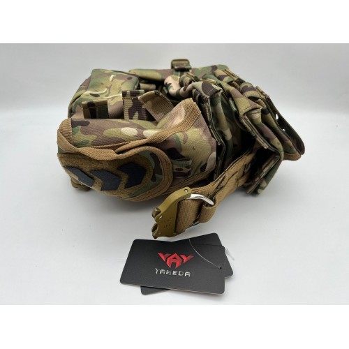 Пояс разгрузочный YAKEDA тактический с подсумками в Севастополе